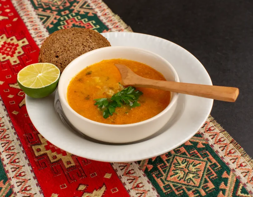Harira with Lemon and Mini Chebakia (Ramadan Plate)
