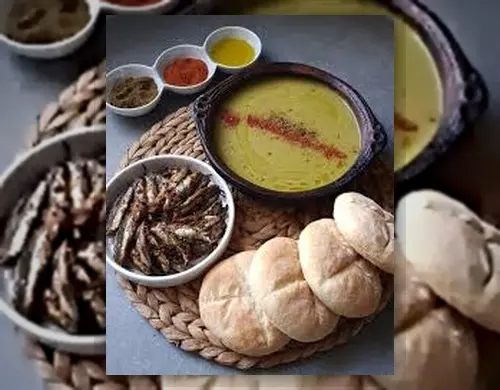 Bissara Bowl with Crispy Sardines, Chermoula Oil, and Warm Bread